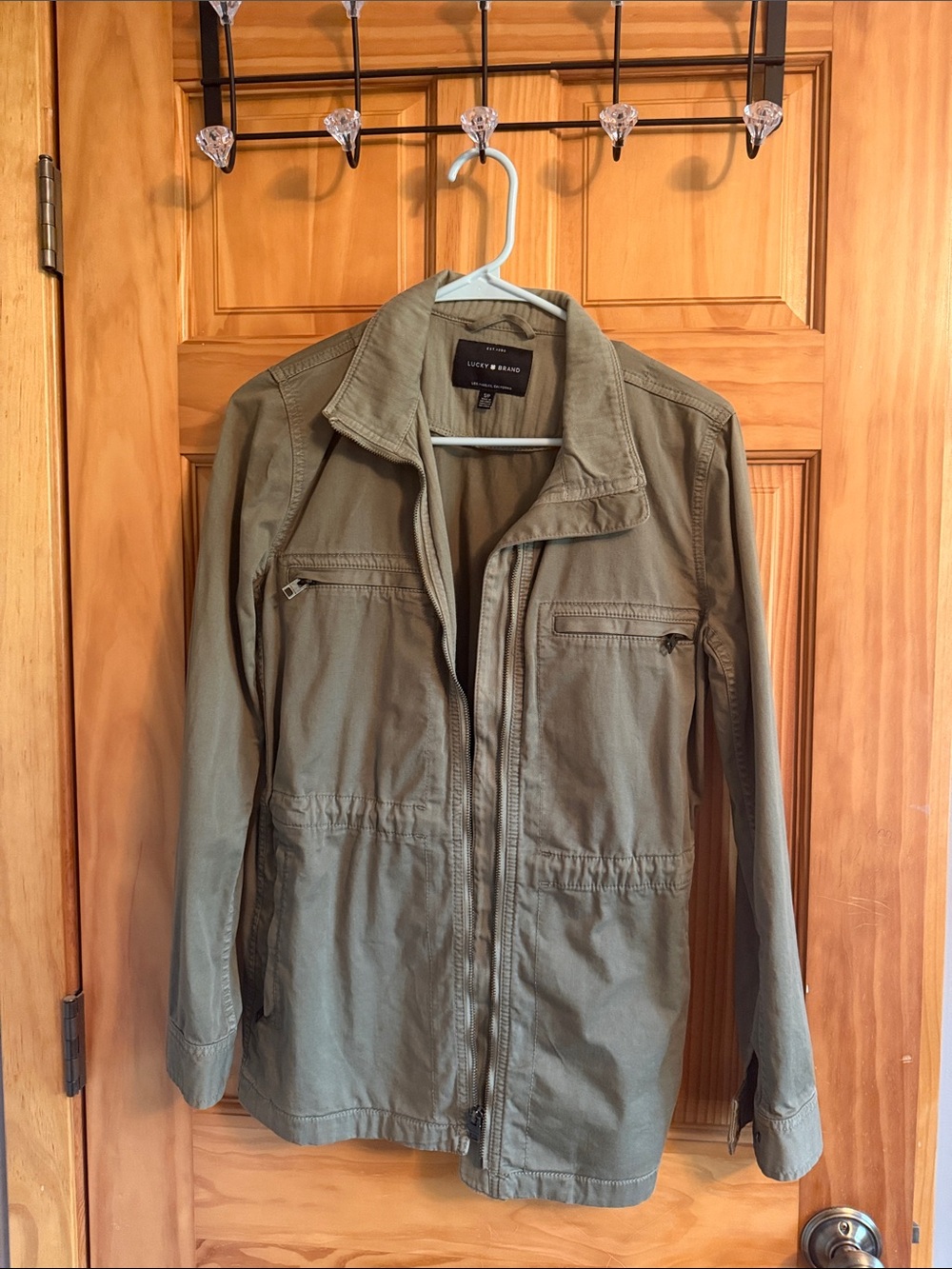 Lucky Brand Olive Green Field Jacket with Zip Pockets